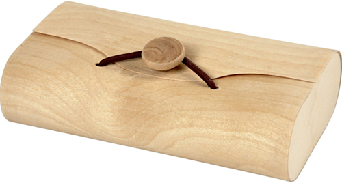 Creativ Company caja sobre de madera con botón - caja de almacenamiento 13x8x3,5 cm