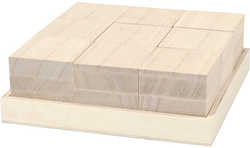 Creativ Company bloques de construcción de madera juguete 4x4x4 cm 9 piezas en hoja