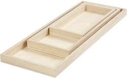 Creativ Company set de bandejas de madera - juguete creativo rectangular 3 piezas