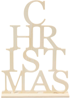 Creativ Company decoración árbol de Navidad de madera con letras 21x29 cm