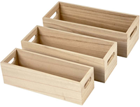 Creativ Company set de cajas de almacenamiento de madera con asas - decorativo y práctico
