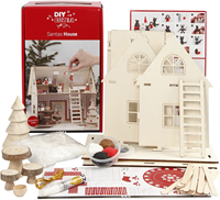Creativ Company set de manualidades navideñas de madera - Casa de Papá Noel DIY
