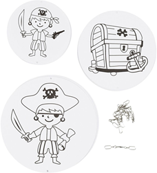 Creativ Company móvil de cartón decoración pirata para habitación infantil