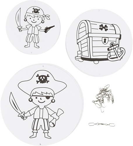 Creativ Company móvil de cartón decoración pirata para habitación infantil