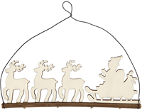 Creativ Company decoración navideña de madera - rama natural - adorno festivo