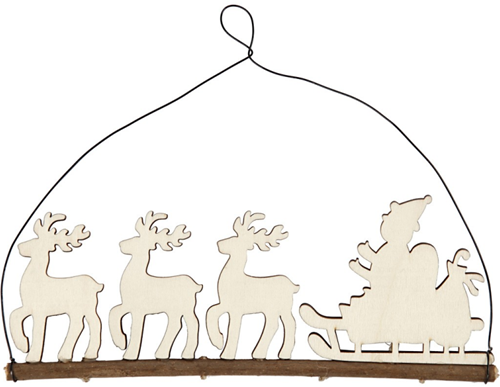 Creativ Company decoración navideña de madera - rama natural - adorno festivo
