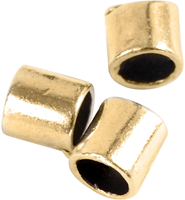 Creativ Company abalorios prensados oro tubo 2x2mm bisutería 80 unidades
