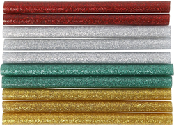 Creativ Company recambios pistola de pegamento mini Navidad purpurina 4 colores 10cm 7mm
