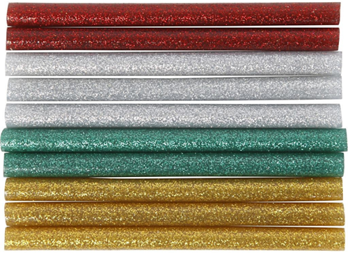 Creativ Company recambios pistola de pegamento mini Navidad purpurina 4 colores 10cm 7mm
