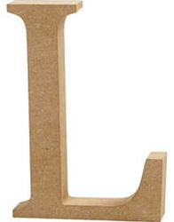 Creativ Company letra L decoración MDF 13cm marrón manualidades