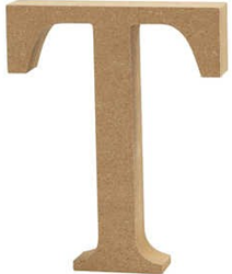Creativ Company letra T MDF marrón 13cm decoración manualidades