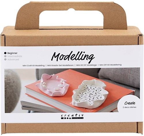 Creativ Company Mini set de modelado - cuencos de arcilla de secado al aire