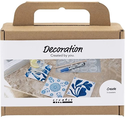 Creativ Company set creativo posavasos de porcelana para dibujar