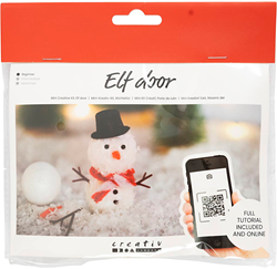 Creativ Company set de juguetes miniatura puerta duende muñeco de nieve Navidad