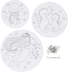 Creativ Company móvil sirena decoración de cartón para niños