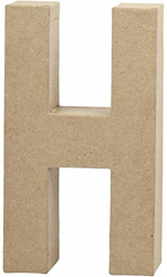 Creativ Company letra de papel maché H - material creativo 20,5cm marrón