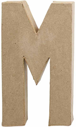 Creativ Company letra M de papel maché material creativo marrón 20,5cm