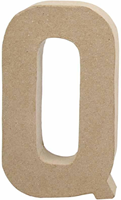 Creativ Company letra de papel maché Q material creativo 20,5cm marrón