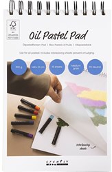 Creativ Company bloc de papel pasteles al óleo A5 blanco 300g 15 hojas
