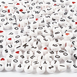 Creativ Company cuentas letras plástico 7 mm blanco 200 g alfabeto