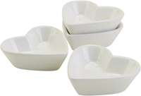 Creativ Company cuencos corazón porcelana blanca 8 cm 12 unidades decoración