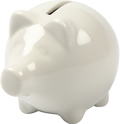 Creativ Company hucha cerdito porcelana 8x9 cm regalo decoración