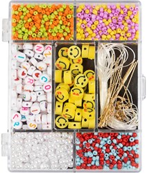 Creativ Company set de cuentas hacer joyas rainbow mix multicolor