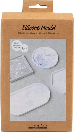 Creativ Company molde de silicona posavasos para yeso y resina