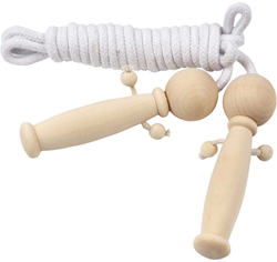 Creativ Company cuerda para saltar juguete con mangos de madera en forma de muñeca
