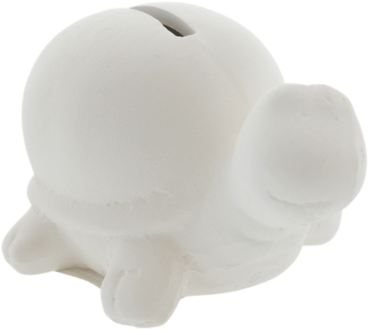 Creativ Company hucha tortuga terracota blanca 4 piezas decoración