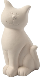 Creativ Company hucha gato terracota blanco 14 cm 8 unidades decoración