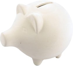 Creativ Company CC Terracotta Spaarpot Varken 11x14 cm per stuk