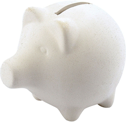 Knutsel spaarvarken van terracotta