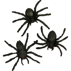 Creativ Company arañas negras - decoración Halloween 10 piezas plástico