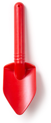 BigJigs eco pala de juguete - cherry red - juguete de arena sostenible