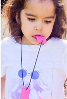ARK Therapeutic joya mordedor juguete dentición azul oscuro estándar Dunne, discrete kauwketting met twee hangers in dog-tag-stijl, voor kinderen en volwassenen.-3