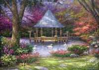 Grafika puzzle Swan Pond 500 piezas Chuck Pinson rompecabezas