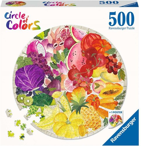 Ravensburger puzzle Fruits and Vegetables - rompecabezas redondo 500 piezas-2