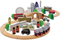 Tidlo set de tren de madera London City con monumentos famosos