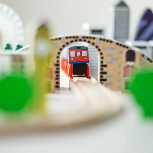 Tidlo set de tren de madera London City con monumentos famosos-2