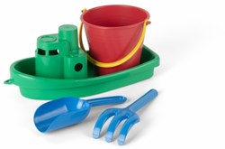 Dantoy barco set de juguetes reciclado verde 4 piezas juego sostenible