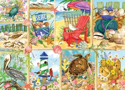 Cobble Hill puzzle playa 500 piezas - rompecabezas colorido adultos