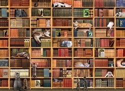 Cobble Hill The Cat Library - 1000 Teile