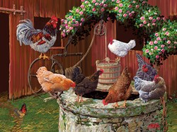 Cobble Hill puzzle animales piezas XXL The Chickens are Well 275 piezas