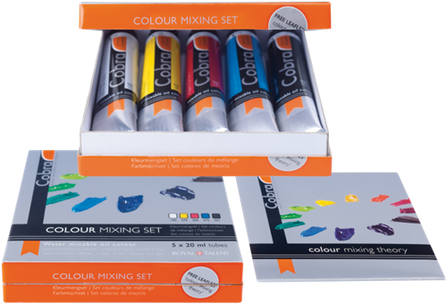 Royal Talens Cobra set de pintura al óleo - mezcla primaria al agua 5x20ml