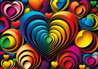 Yazz rompecabezas Colorful Heart - 1000 piezas juguete colorido
