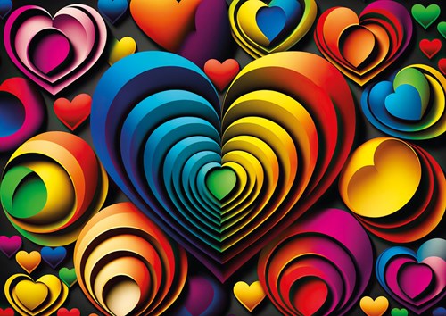 Yazz rompecabezas Colorful Heart - 1000 piezas juguete colorido