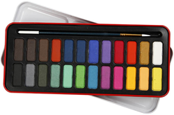 Creativ Company set de acuarelas - paleta de 24 colores con pincel