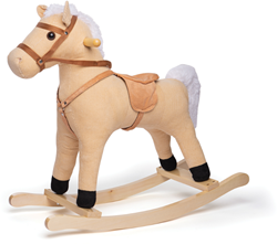 BigJigs caballo balancín cuerda - juguete balancín de peluche para niños