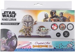 Craft Buddy Mandalorian & Grogu Crystal Art Duo Buddies XL set creativo